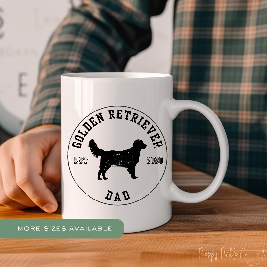 Custom Golden Retriever Coffee Mug, Dog Dad Mug, Dog Dad Gift, New Dog Gift, Personalized Dog