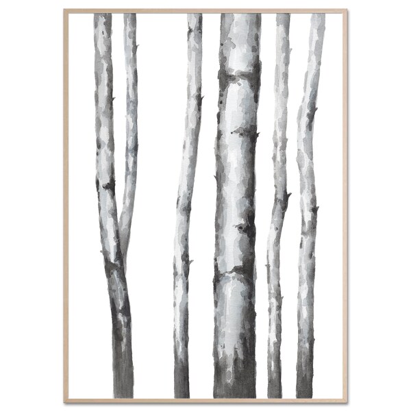 Black and White Tree Watercolor Etsy