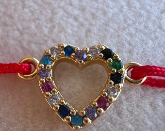 Bracciale Cuore di bronce con circonitas
