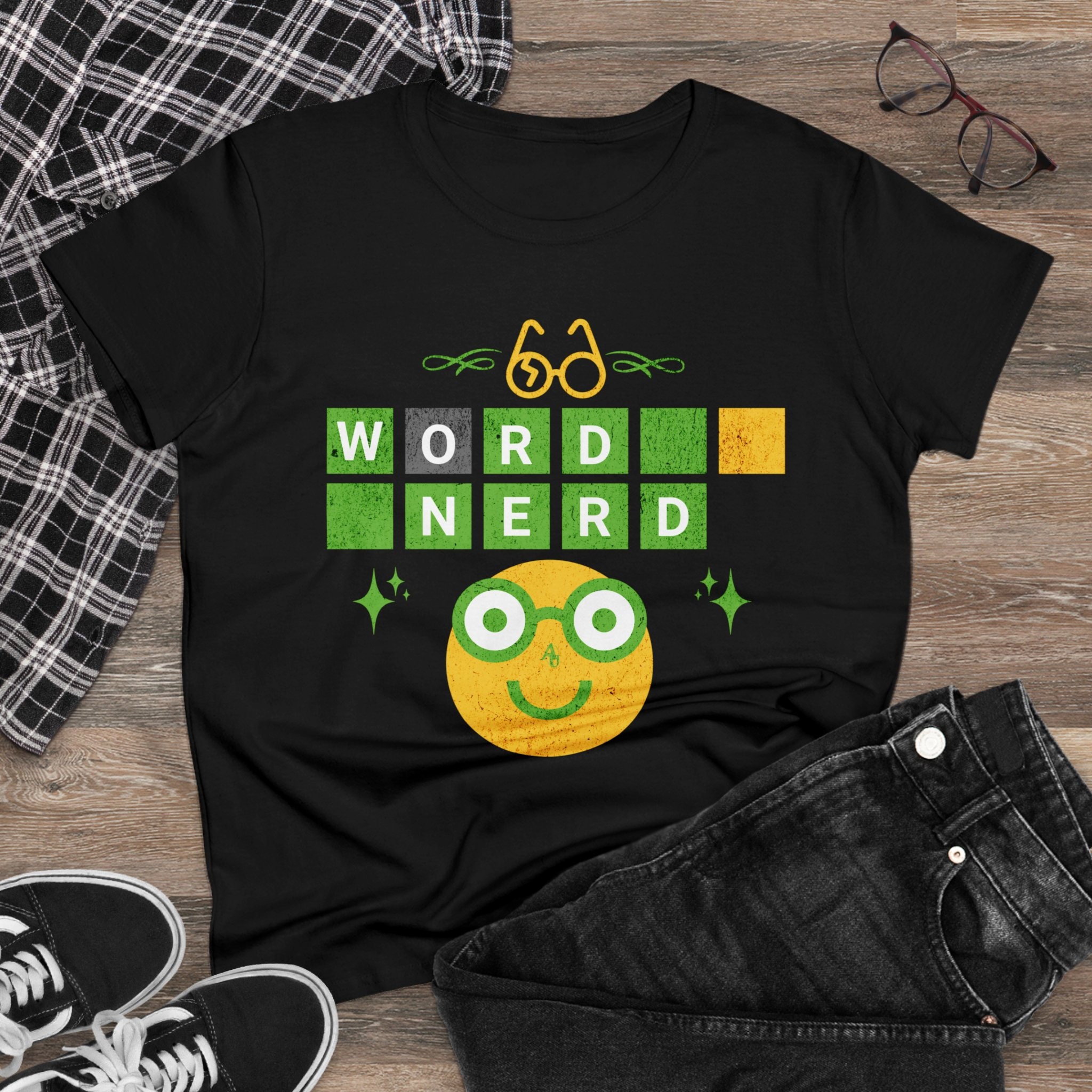 Wordle Word Nerd 面白いギフト レディース ミッドウェイト コットン T シャツ - Etsy 日本