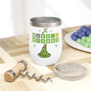 Vaso Para Vino Wordle Word Wizard Regalo divertido Chill