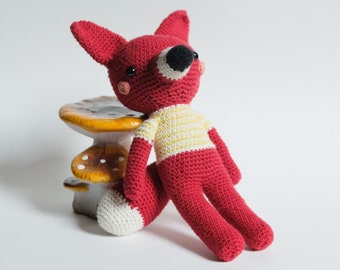 Amigurumi fox plush toy