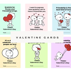 Bär-Valentinstagskarten, druckbare Freunde-Bär-Valentinstagskarten, digitale Bär-Valentinstagskarten, bearbeitbare Bären-Valentinstagskarten