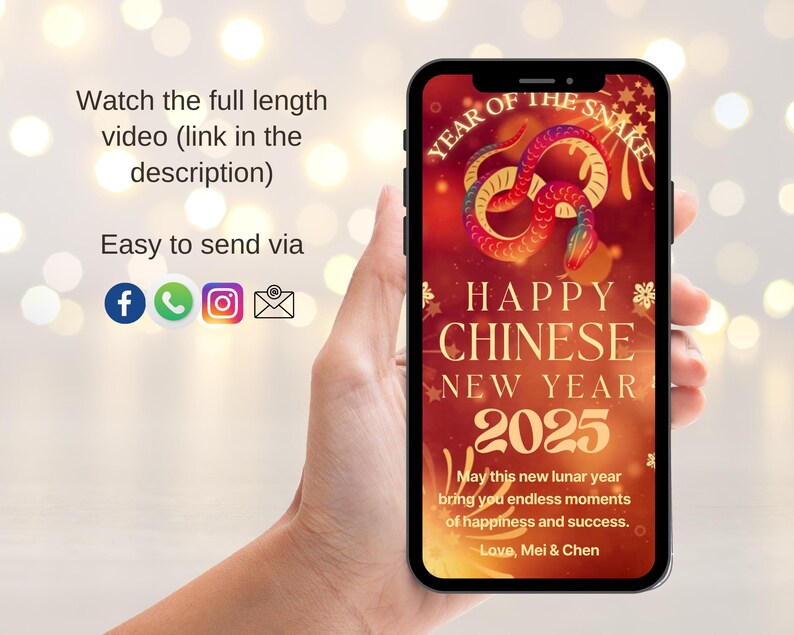 Happy Chinese New Year's Video Card, Animated Happy Chinese New Lunar