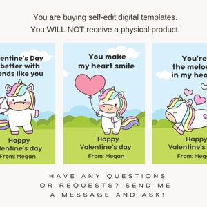 Unicorn Valentine's Day Cards, Printable Unicorn Valentines Cards ...