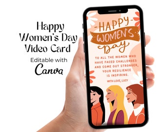 Animierte E-Card zum Frauentag: Personalisierbares Video (Digitaler Download)