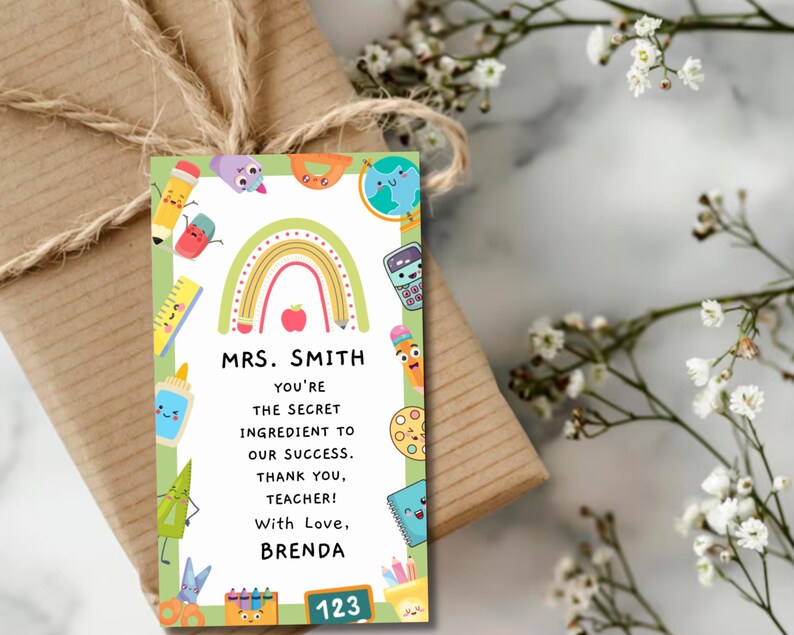 Printable Teacher Appreciation Gift Tags (digital Download) - Etsy