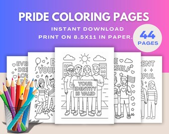 44 Pride Coloring Pages: LGBTQ+ Pride Month Art (PDF Download)