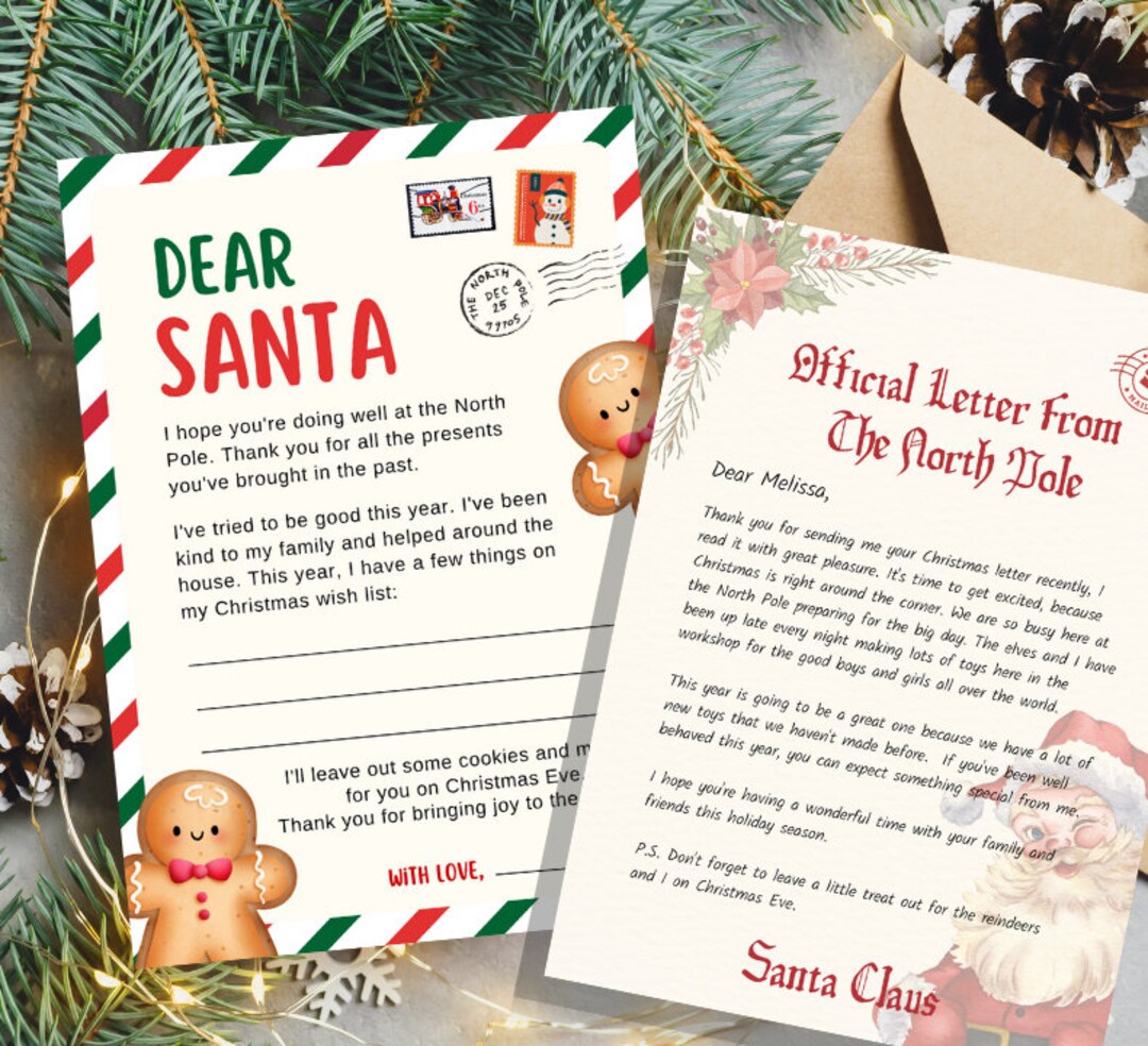 Editable Letter to Santa Letter to Santa for the Nice List - Etsy