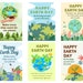 12 Happy Earth Day Printable Cards, Earth Day Cards Set, Cards for ...