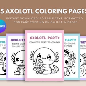 Axolotl Coloring Pages, 15 Printable Axolotl Coloring Pages for  Activities, Cute Axolotls Coloring, Cute Axolotl Coloring Designs for Kids