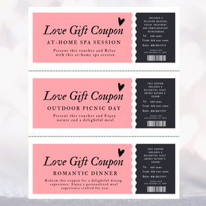 Valentinstag Geschenkgutschein, bearbeitbarer Valentinstag Geschenkgutschein, benutzerdefinierte Valentinstag Geschenkgutscheine, druckbare Valentinstag Liebe Geschenkgutscheine Vorlage