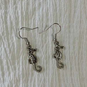 Silver Seahorse Earrings