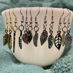Leaf Earrings - Various Styles in Silver