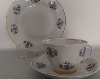 Vintage Sigulda tea trio. Riga porcelain factory RPR