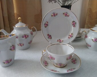 Vintage Riga porcelain tea set &quot;Sigulda&quot;