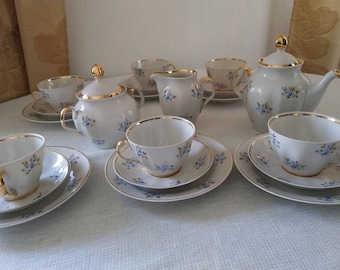 Riga porcelain vintage tea set &quot;Sigulda&quot;. RPR