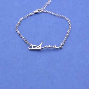 Personalized Silver Name Bracelet, Birthday Gift For Women, Christmas Gift For Her, Made in USA