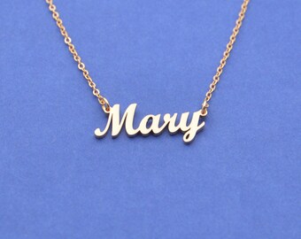 Gepersonaliseerde gouden naamketting, gepersonaliseerd verjaardagscadeau