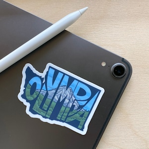 Olympia WA State Shape sticker