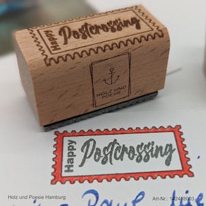 Stempel "Happy Postcrossing Briefmarke"