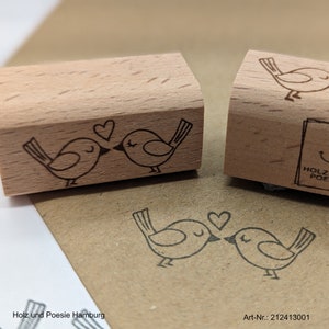 Stempel "Vogelgezwitscher mit Herz"