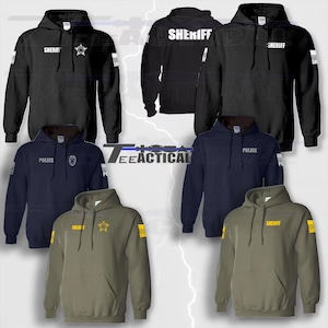 Custom FIRST RESPONDER Pull-Over Hoodie - Custom Text - Personalized Badge