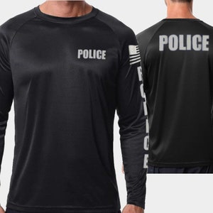 Custom POLICE Active Moisture Wicking Long Sleeve