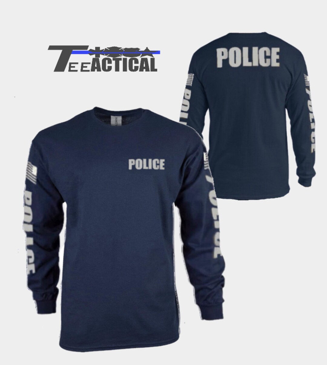 Custom First Responder Police Long Sleeve Shirt Etsy
