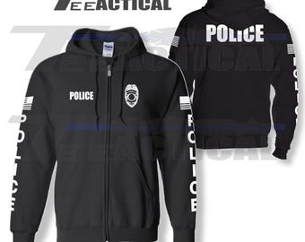 90's Police Security State Trooper Blue Quilted Lining Jacket Size