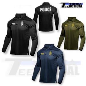 Custom First Responder Tactical Long-Sleeve Polo Shirts