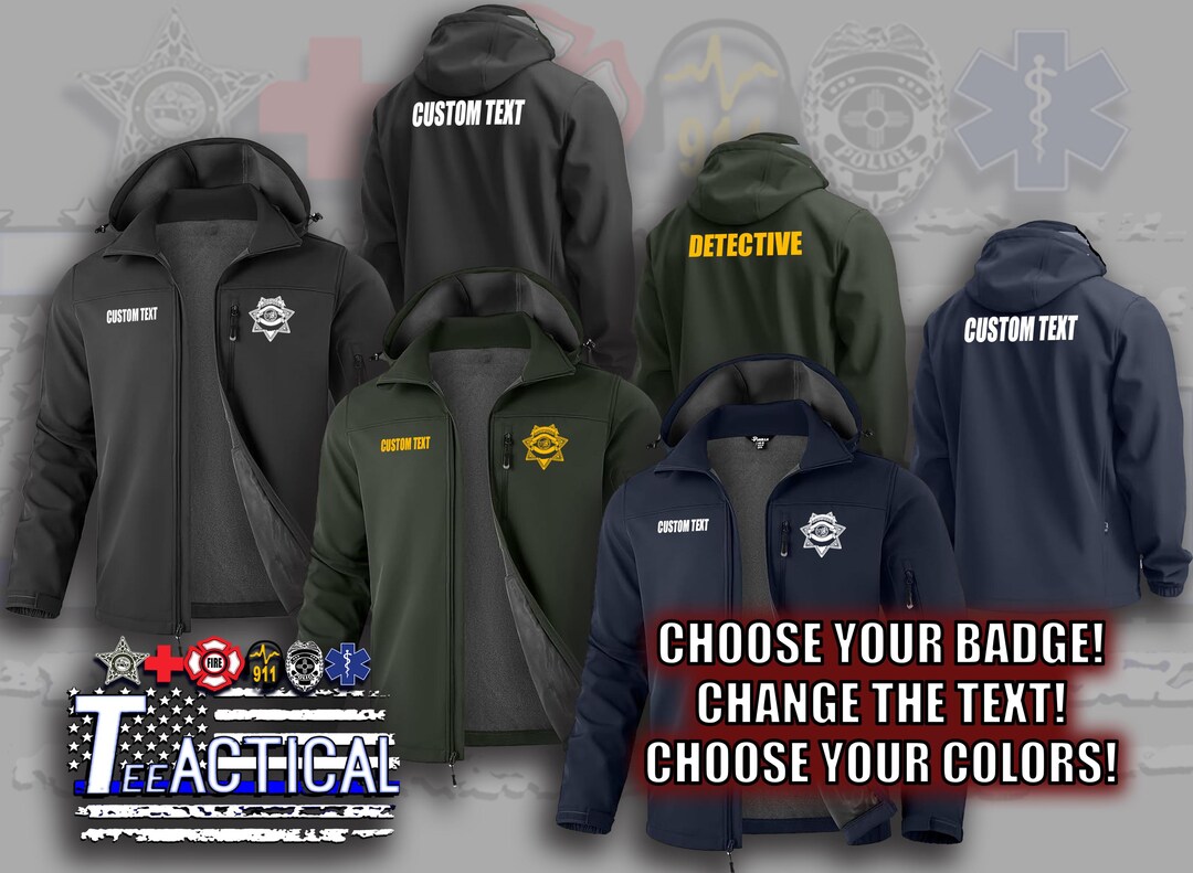 Customizable Softshell Jacket for 1st Responders! - Etsy