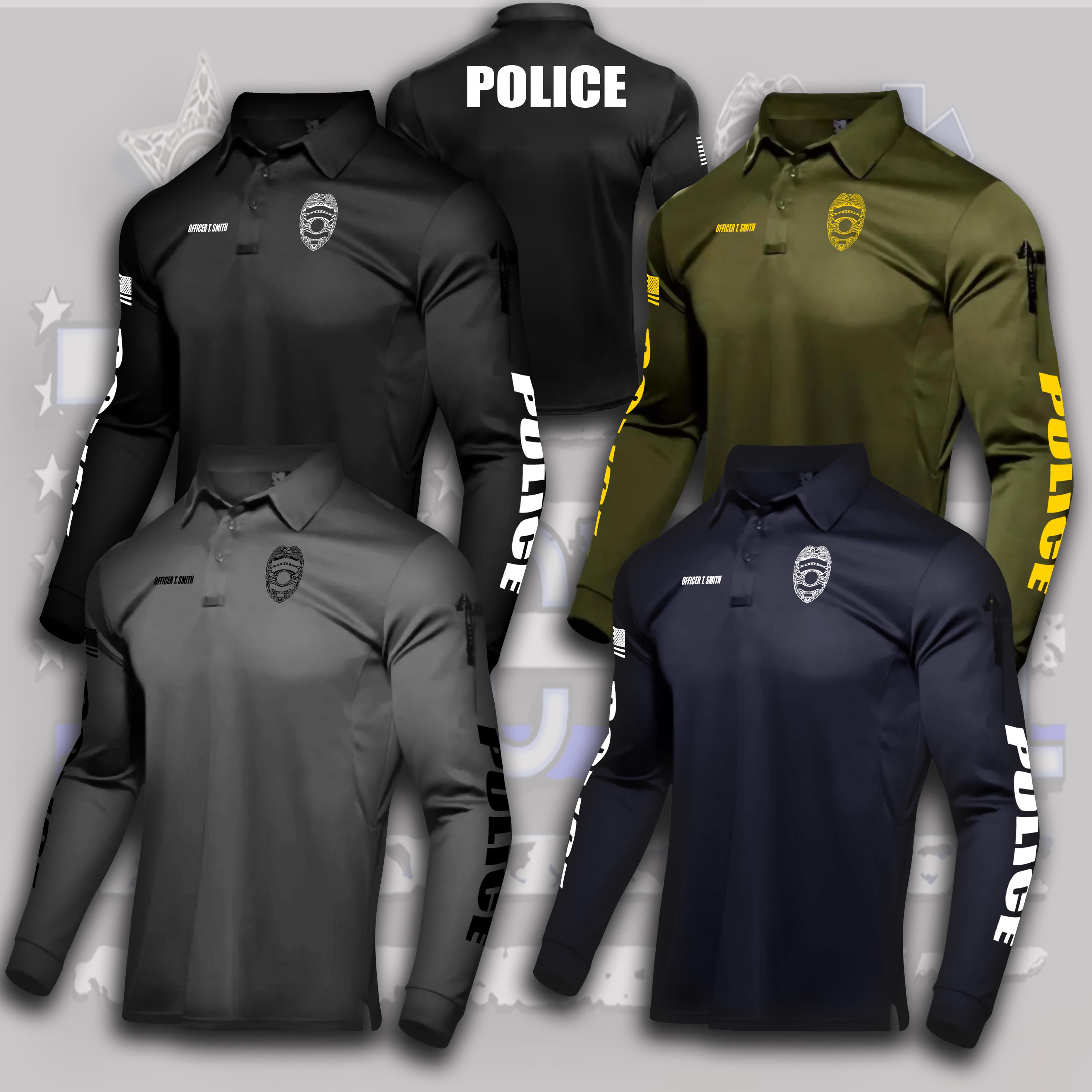 Custom First Responder Tactical Long-Sleeve Polo Shirts