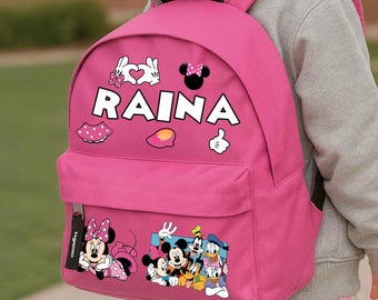 Minnie kindergarten Personalized School Backpack with Name – Kids Minnie Kindergarten Backpack – Minnie Back to School Gift