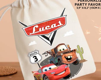 Cars Birthday Favor Bags - Cars Party Bags - Personalized Bags Birthday Decorations for Kids