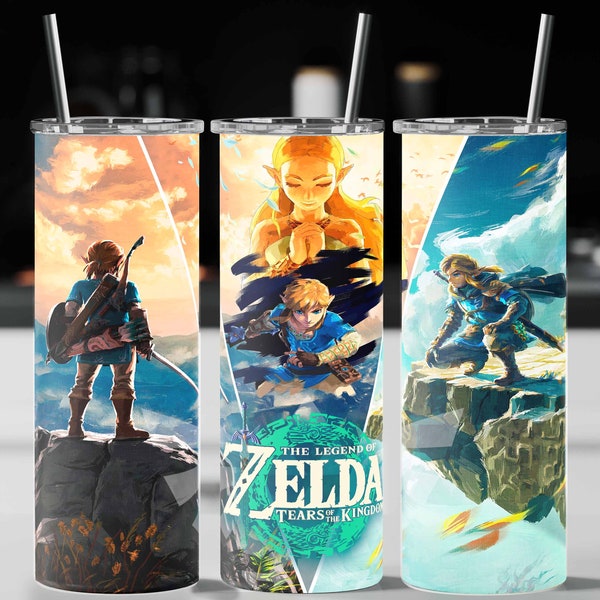 The Legend of Zelda 20oz Skinny Tumbler Sublimation Design Digital Download JPG 300dpi Instant Download