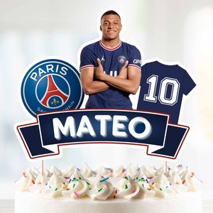 Mbappe PSG Cake Topper | Canva Template | Soccer