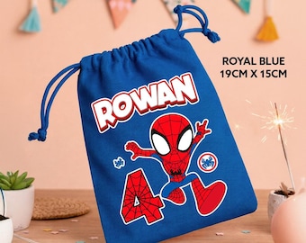 Personalized Spiderman Birthday Favor Bag: Spidey Party Decoration