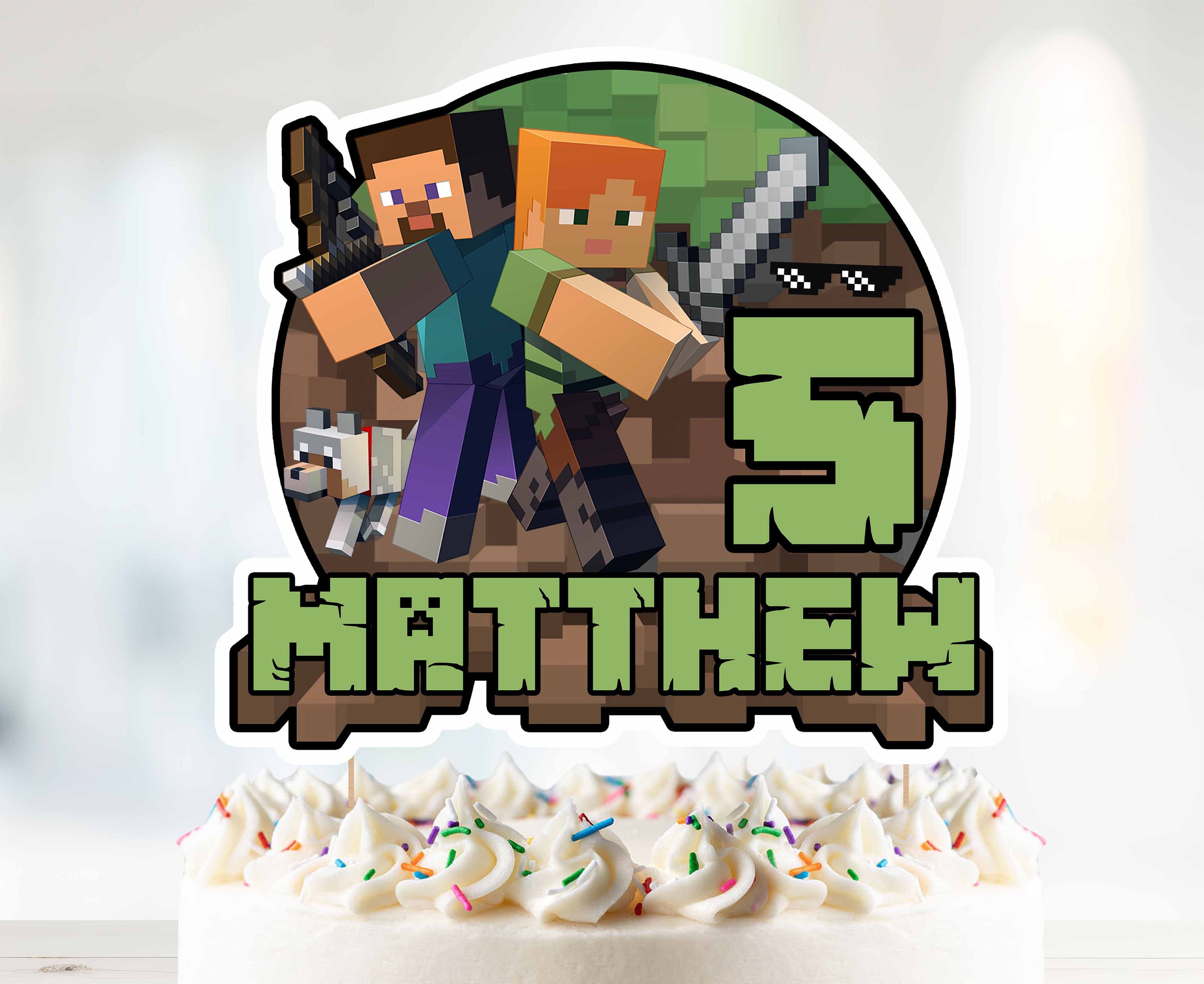 Ensemble d'anniversaire MINECRAFT 36 pièces - décoration Minecraft -  anniversaire