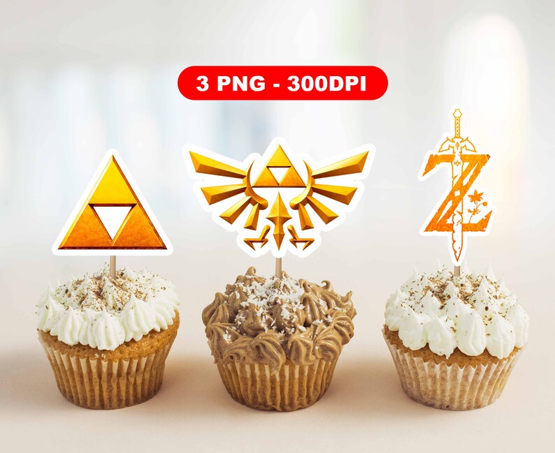 The Legend of Zelda Cupcake Toppers Instant Download 300dpi PNG Files