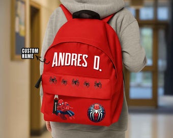 Mochila escolar personalizada con nombre – Mochila infantil de Spiderman – Regalo de regreso a clases de Spiderman