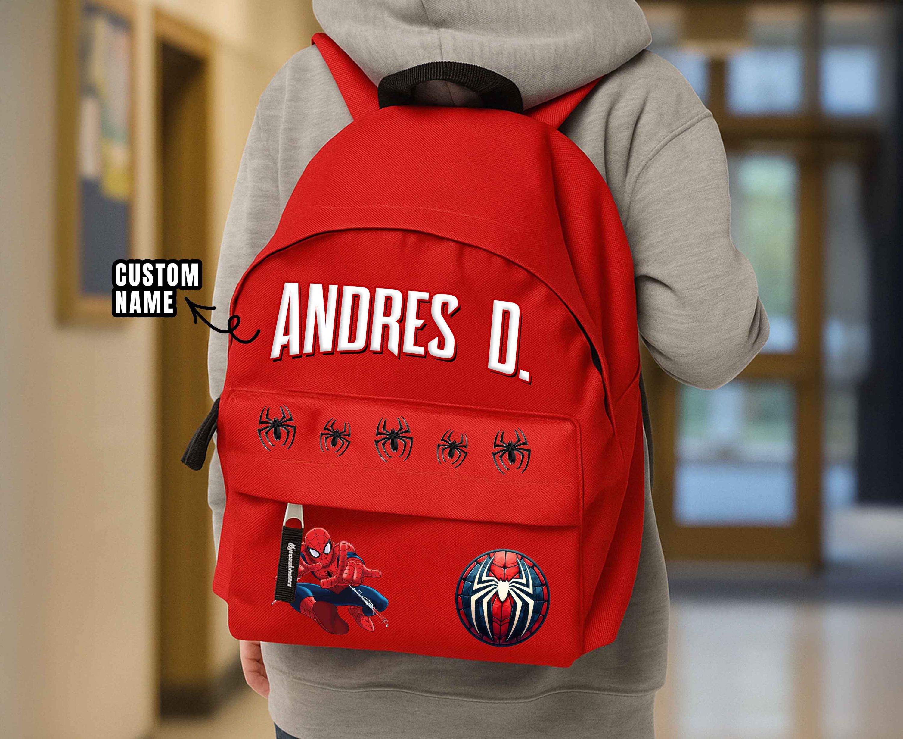 Sac à Dos Enfant Spiderman Arlis - Bandoulière, 20x15x5cm | Pour Goûter, École, Loisirs