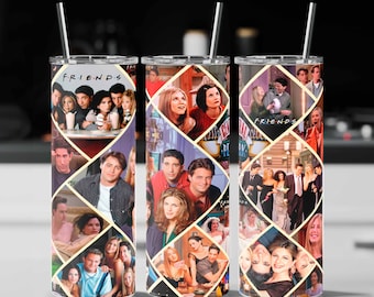 Friends 20oz Skinny Tumbler Sublimation Design Digital Download JPG 300dpi Instant Download