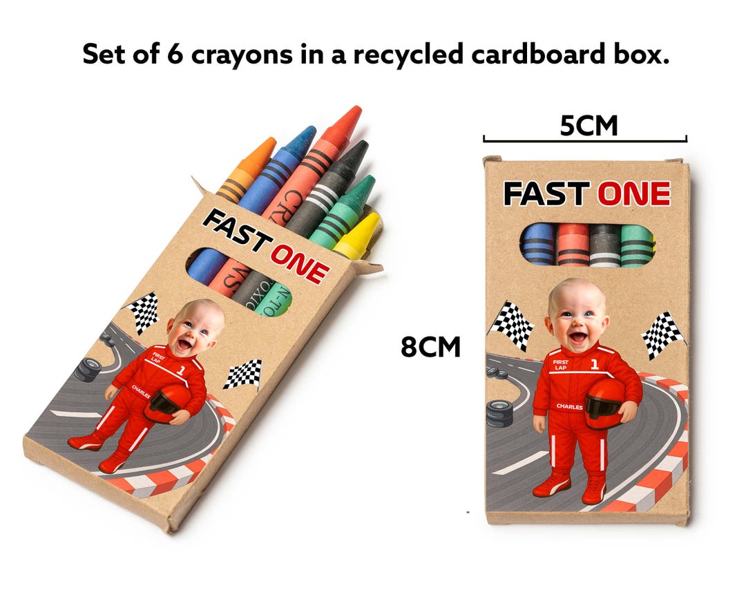 Personalized Fast One Crayons | Birthday Party Favor Crayons With ...