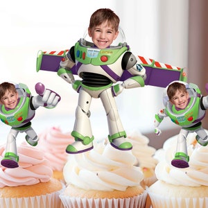 Buzz Cupcake Topper, Custom Photo for Boy Toy