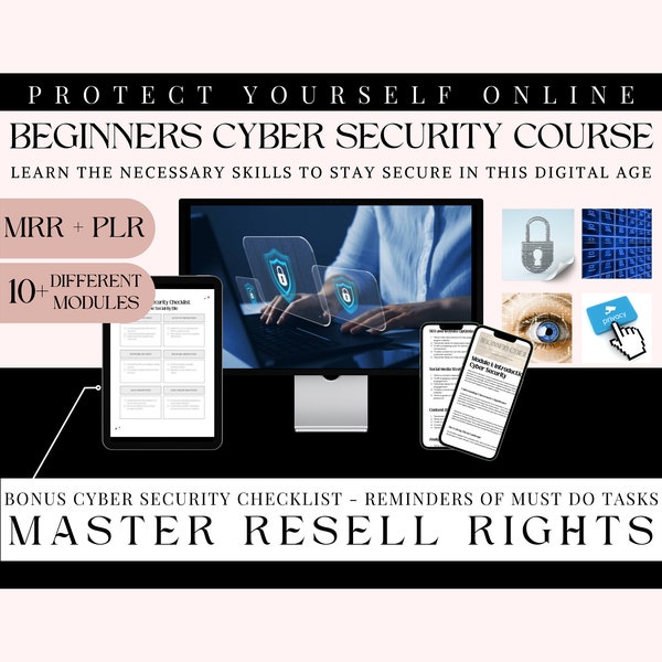 Beginner's Cybersecurity Essentials: Must-Have Basics Course | Master Resell Rights Course | PLR Digital Products | IT PLR EBooks