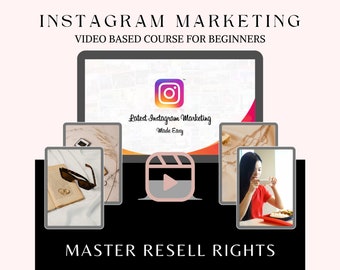 Guida al marketing di Instagram / Master sui diritti di rivendita Video senza volto Corso di marketing, Strategia di marketing, Prodotti digitali DFY NOVITÀ 2024