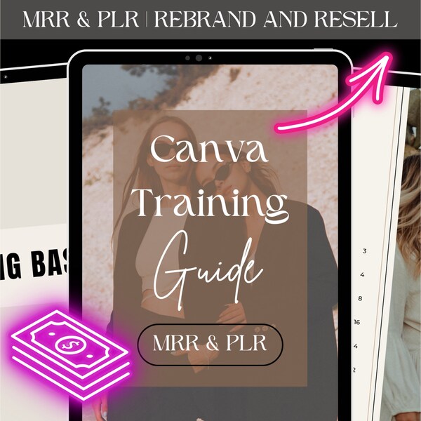 Canva Training Guide Ebook Template Canva DFY Digital Products PLR Master Resell Rights How to Sell Canva Templates Best Selling Items