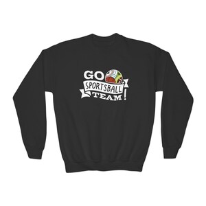 Sports Team Youth Crewneck Sweatshirt, Kids Athletic Pullover, Team Spirit Jumper, Children&#39;s Sports Fan Apparel, Gildan Sweatshirt for Kids