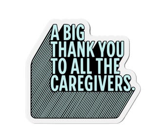Caregivers Appreciation Die-Cut Magnets, Nurse Thank You Gift, Fridge Magnet for Healthcare Worker